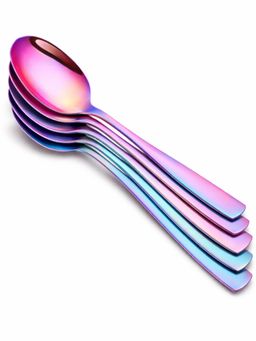 YELONA - Rainbow Classic Dinner Premium Rust Proof Spoons (Pack Of 5)