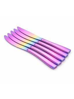 YELONA - Rainbow Premium Rust Proof Classic Butter Knives (Pack of 5)