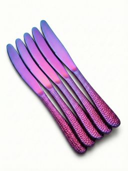 YELONA - Rainbow Hammered Finish Butter Knives (Pack of 5)