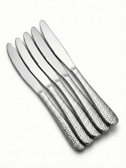 YELONA - Sterling Silver Hammered Finish Butter Knives (Pack of 5)