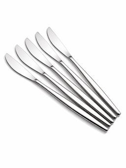 YELONA - Sterling Silver Elegant French Style Matte Premium Butter Knives (Pack of 5)