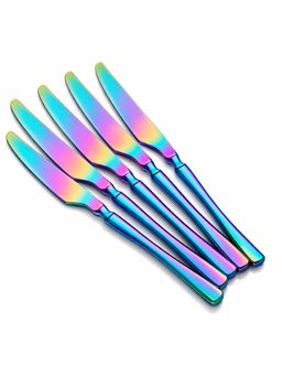 YELONA - Rainbow Premium Long Handle Korean Butter Knives (Pack of 5)