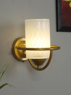 Buy MFD HOME FURNISHING Half Cut Rustic Wall Lamp 515 Online