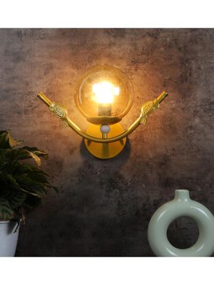 Buy MFD HOME FURNISHING Bird Vintage Wall Lamp Gold Lustre Online