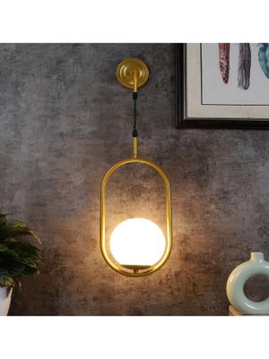 Buy MFD HOME FURNISHING Capsule Design Wall Lamp Gold Mf Online