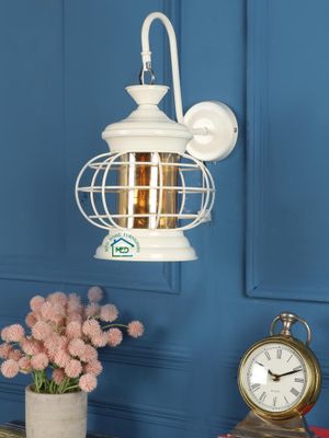 Buy MFD HOME FURNISHING Inspired White Iron Wall Sconces Online