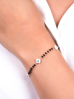 Zavya - Evil Eye Rose Gold Plated 925 Sterling Silver Bracelet