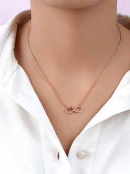 Zavya - Infinity Rose Gold Plated 925 Sterling Silver Necklace