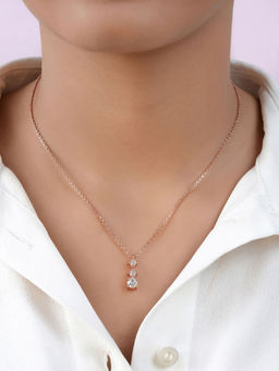 Zavya - Minimal Rose Gold Plated 925 Sterling Silver Necklace