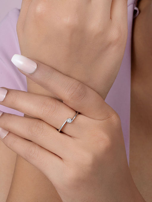 Zavya Classic Rhodium Plated 925 Sterling Silver Ring