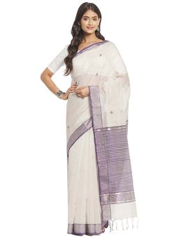 Fabindia - Cotton Silk Chanderi Sari without Blouse
