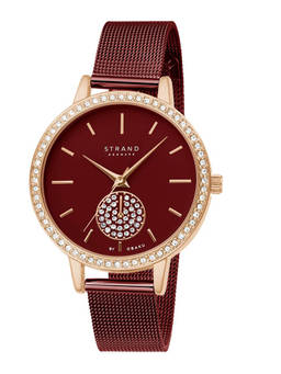 Strand by Obaku - Isla Burgundy Dial Quartz Watch For Women (S705LXVDMD)