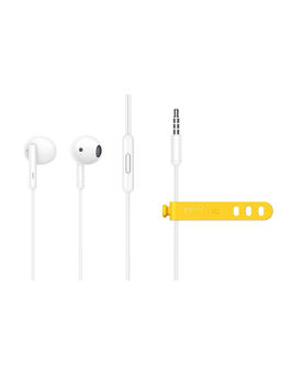 Realme - Buds Classic Wired In Ear Earphones With Mic (White) White