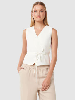 Forever New - Cari Asymmetrical Waistcoat with Belt