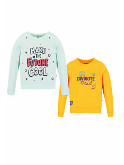 3PIN - Girls Make The Future Cool & Favourite Trend Printed T-Shirt (Pack of 2)