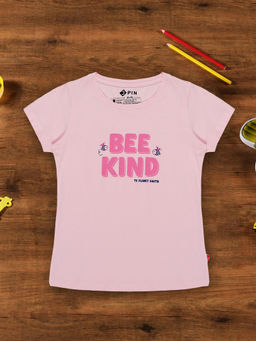 3PIN - Girls Cotton Bee Kind Round Neck T-Shirt