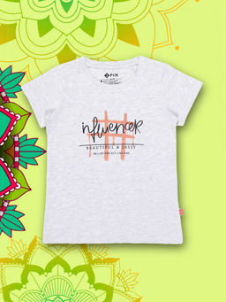 3PIN - Girls Cotton Beautiful & Sassy Printed Round Neck T-Shirt