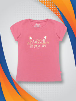 3PIN - Girls Cotton Pawsome In Everyday Printed T-Shirt