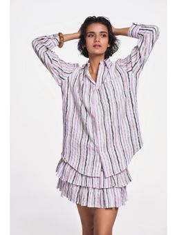 TERRA LUNA - Leda Stripes Collar Neck Shirt