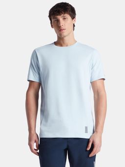 Jockey - MV01 Men Super Combed Cotton Blend Solid T-shirt - Blue