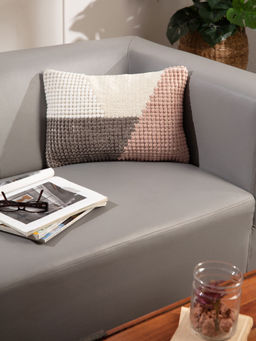 Twig & Twine - Vivid Cotton Peach Grey Cushion Cover