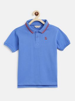 Tales & Stories - Boys Royal Blue Cotton Solid T-shirt