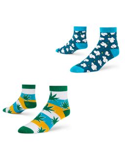 Dynamocks - Men and Women Ankle Length Socks - Free Size - Pack of 2 Pairs