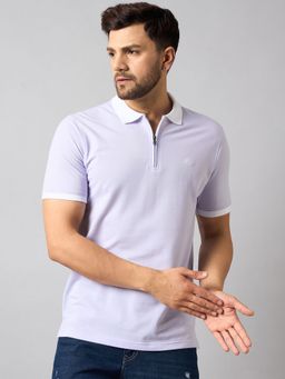 Club York - Purple Solid Polo T-Shirt