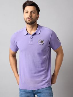 Club York - Blue Chest Solid Polo T-Shirt