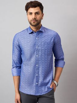 Club York - Blue Printed Shirt