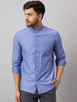 Club York - Blue Printed Shirt