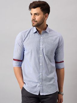 Club York - Blue Printed Shirt