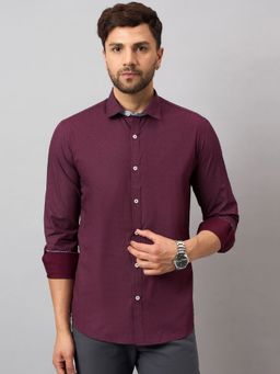 Club York - Maroon Printed Shirt