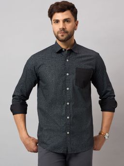 Club York - Black Printed Shirt