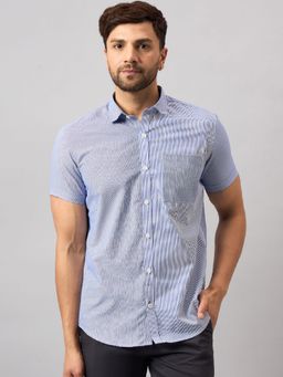 Club York - Blue Printed Shirt