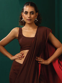 trueBrowns - Cola Muslin Silk Scoop Neck Sleeveless Blouse