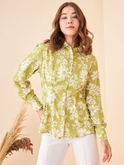 Kibo - Women's Pleated Button Down Shirt