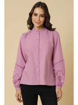 Allen Solly - Women Pink Embroidered Long Sleeves Shirt