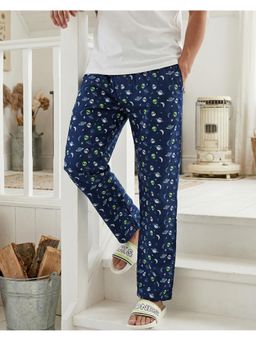 Bewakoof - Mens Pageant Blue All Over Printed Pyjama
