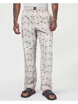 Bewakoof - Mens Beige All Over Printed Pyjama