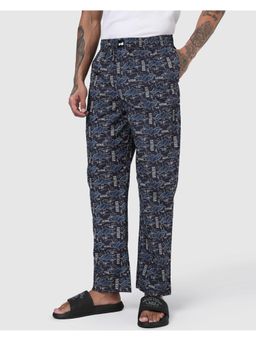 Bewakoof - Dc Mens Sky Captain Blue Batman All Over Printed Pyjama