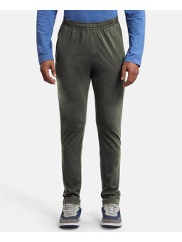 Jockey - AM49 Men Super Combed Cotton Rich Slim Fit Trackpants - Deep Olive