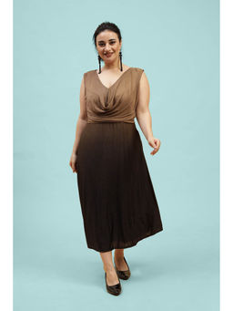 Curvy Lane - Plus Size Ombre Gradient Hot Midi Dress
