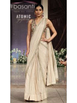 Basanti Kapde aur Koffee - The Sunlit Oasis Ivory Saree with Blouse