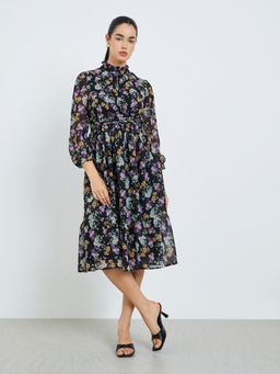 Styli - Women Multi-Color Floral Synthetic Dress