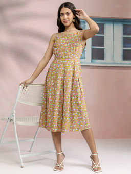 TOKYO TALKIES - Women Multi-Color Floral Viscose Rayon Dress