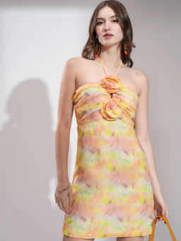 TOKYO TALKIES - Women Multi-Color Abstract Polyester Dress