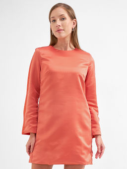 TOKYO TALKIES - Women Orange Solid/Plain Polyester Dress