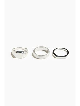 H&M - Men Silver 3-Pack Metal Rings