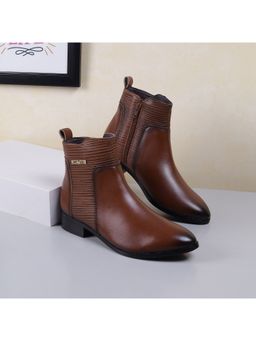 Metro - Women Tan Chelsea Boots
